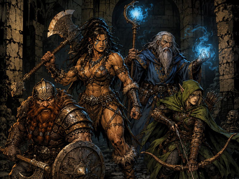 DUNGEON UNIVERSALIS ,  la guarida de los bandidos